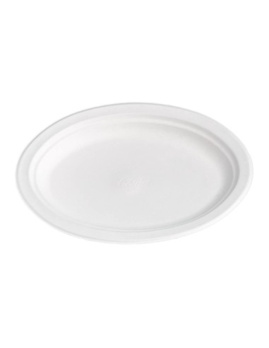 ▷ Prato Oval de Cana-de-açúcar 258x193x20 mm - Envases del Mediterráneo