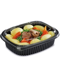 ▷ Envase de Plástico Negro 800 cc mas Tapa - Mejor precio - Envío 24h.