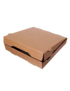 ▶️Caixa para pizza biodegradável Kraft 330x330x40mm (100 Unidades)