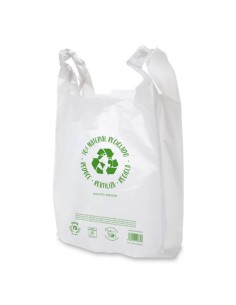 ▷ Bolsa de Plástico Tipo Camiseta 35 x 50 cm.