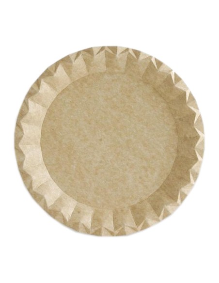 ▶️ Plato de papel Kraft Económico 23 cm. (100 Uds.) - Envío 24h.