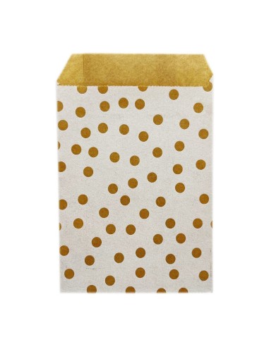 ▷ Saco para Presentes com Bolinhas Brancas 8X13 cm. (250 Unidades)