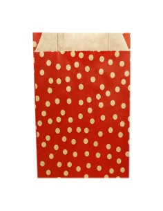 ▷ Bolsa Sobre Regalo Lunares Roja 11X21+5 cm. (250 Uds.) - Envío 24h