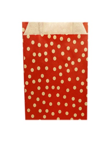 ▷ Bolsa Sobre Regalo Lunares Roja 11X21+5 cm. (250 Uds.) - Envío 24h