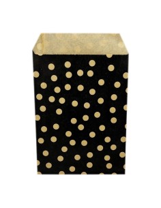 ▷ Bolsa Sobre Regalo Lunares Negra 11X21+5 cm. (250 Uds.) - Envío 24h