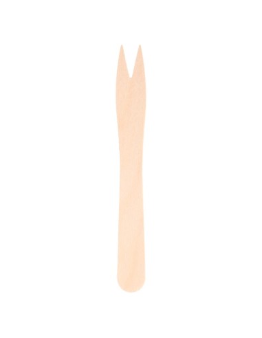 ▷ Mini Tenedor Madera 85 mm (1000 Uds.) - Envío 24h