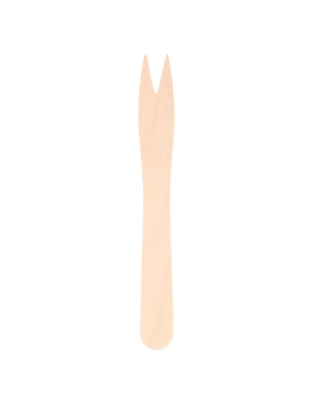 ▷ Mini Tenedor Madera 85 mm (1000 Uds.) - Envío 24h
