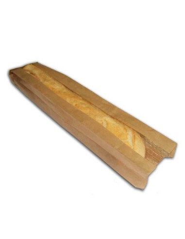 Saco para Pão Kraft com Janela 11X56+5 cm. (200 Und.) - Envio 24h