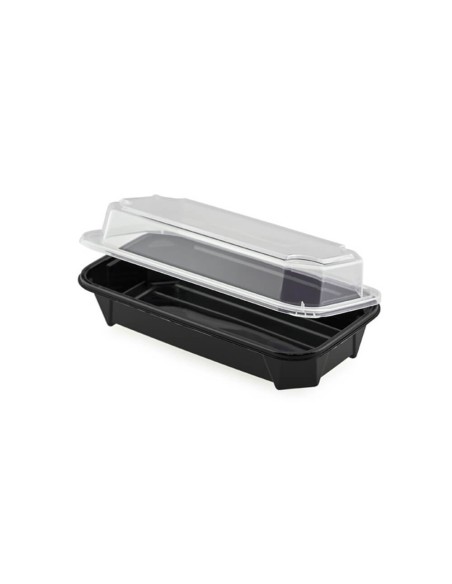 ▶︎ Bandeja sushi + Tapa 160X82X28 mm. (540 Uds.)