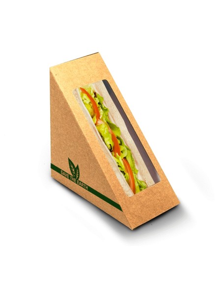 ENVASE PARA SANDWICH DE PAPEL 123X123X52 mm (400 Uds.)