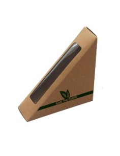 EMBALAGEM PARA SANDUÍCHE DE PAPEL 123X123X52 mm (400 Unidades) 2