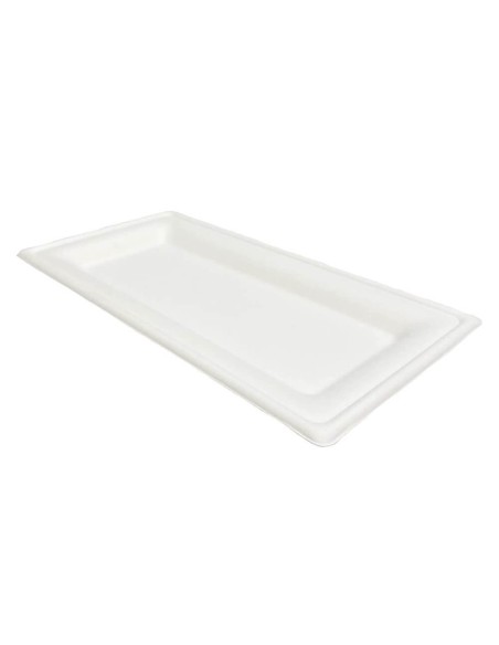 ▷ Bandeja Fibra Retangular 26x13 cm - Envases del Mediterráneo