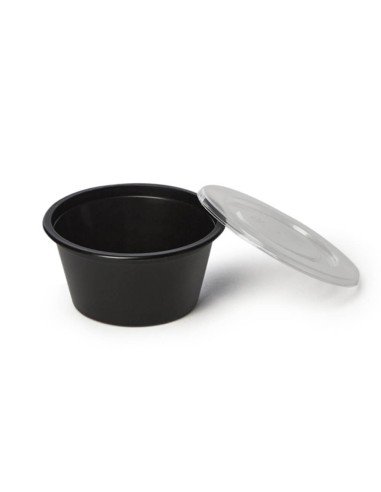 ▷ Tarrinas de Plástico para Salsas Negra 50 cc - Envío 24h.