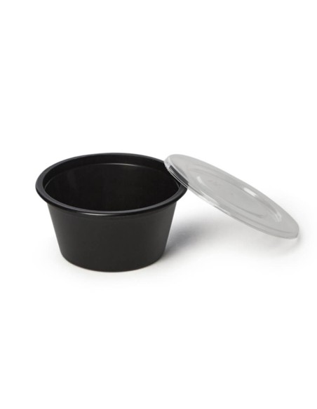 ▷ Tarrinas de Plástico para Salsas Negra 50 cc - Envío 24h.