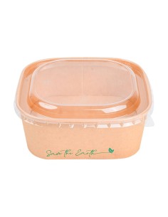 ▷ Saladeira de Papel Quadrada 1300 cc - Envio 24h.
