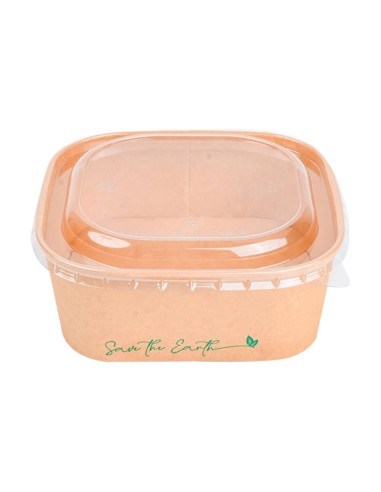 ▷ Saladeira de Papel Quadrada 1300 cc - Envio 24h.