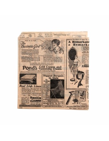 ▷ Papel Kraft de dois lados aberto Design Jornal 17x18 cm. – Entrega em 24h.
