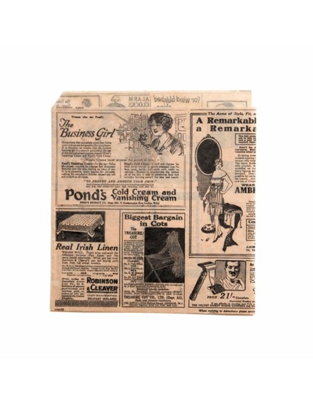 ▷ Papel Kraft de dois lados aberto Design Jornal 17x18 cm. – Entrega em 24h.