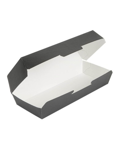 ▷ Caja bocadillo negra 26,5X12,2X7 cm. – Envío 24h.