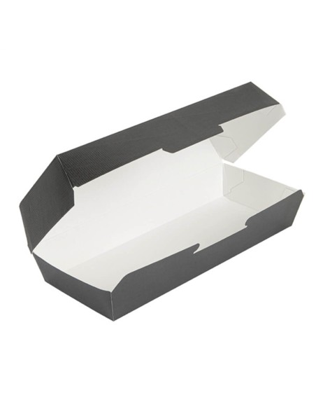 ▷ Caja bocadillo negra 26,5X12,2X7 cm. – Envío 24h.