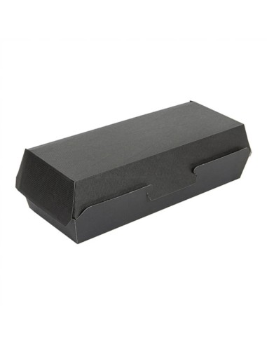 ▷ Caja bocadillo negra 26,5X12,2X7 cm. – Envío 24h.