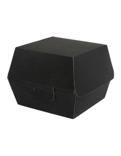 ▷ Caixa de hambúrguer de cartão preta 13X12,5X9 cm. – Envio em 24h. 2