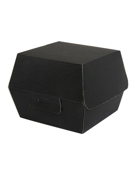 ▷ Caixa de hambúrguer de cartão preta 13X12,5X9 cm. – Envio em 24h.