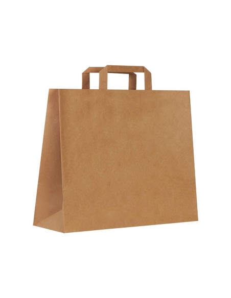▷ Bolsa de Papel Con Asas Kraft 26X14X32 cm - Envío 24h.