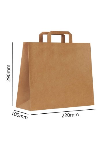 ▷ Bolsa de Papel Con Asas Kraft 22X10X29 cm - Envío 24h.