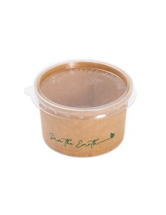 ▷ Salsero de Cartón Kraft 90 ml / 3 OZ + Tapa – Envío 24h.