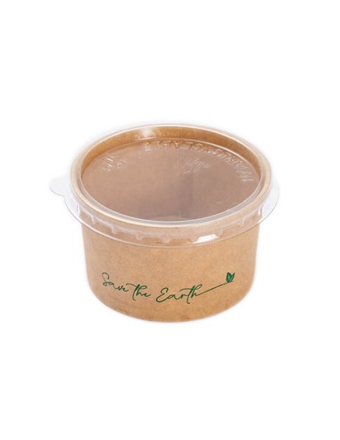 ▷ Molheira de Cartão Kraft 90 ml / 3 OZ + Tampa – Envio 24h.