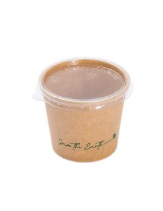▷ Molheira de Cartão Kraft 120 ml / 4 OZ + Tampa – Envio 24h.