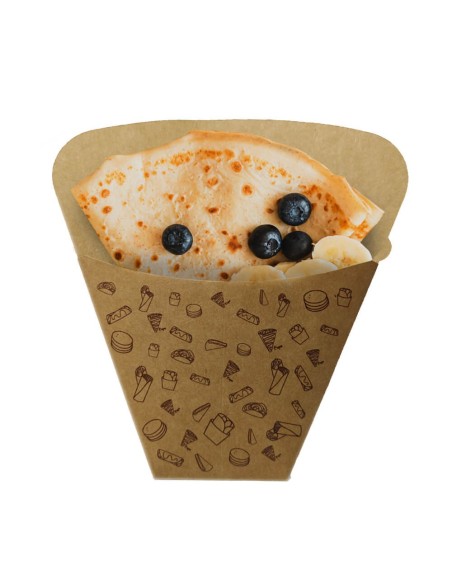 ▷ Cone de Cartão para Crepes 145x190x65 mm - Envio em 24h.