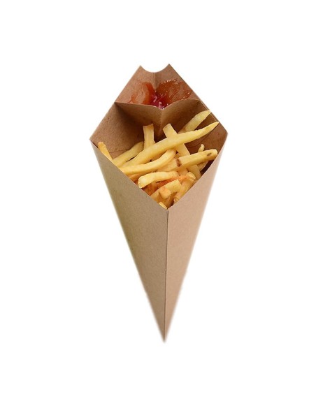 ▷ Embalagem para Fritos com Molheira 165X195 mm