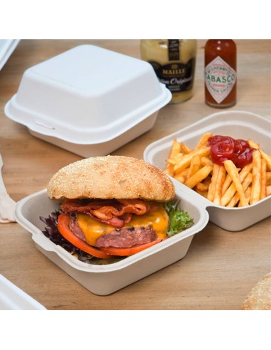 ▷ Caja para Hamburguesa Biodegradable - Envío gratuito 24 Horas.