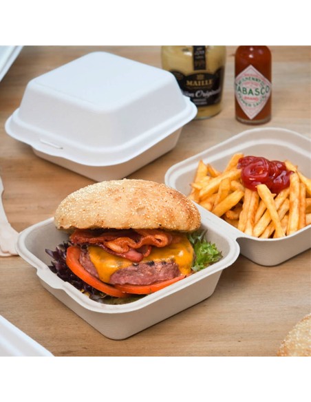 ▷ Caja para Hamburguesa Biodegradable - Envío gratuito 24 Horas.