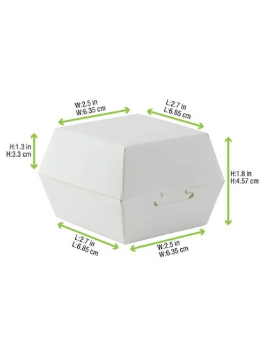 ▷ Caja Mini Hamburguesa Cartón (50 unidades) - Envío Gratuito. ✅✅