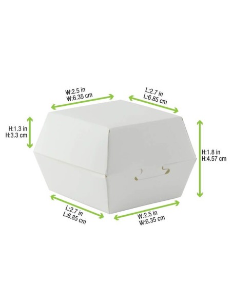 ▷ Caja Mini Hamburguesa Cartón (50 unidades) - Envío Gratuito. ✅✅