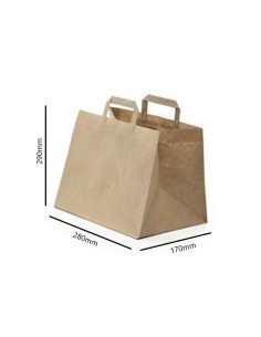 ▷ Bolsa de Papel Kraft con Asas 28X17X29 cm. - Envío 24h. 2