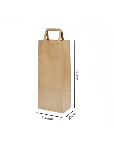 ▶️ Saco de presente para Vinho biodegradável Kraft (250 Unid.)