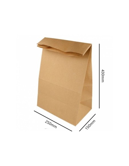 ▷ Bolsa de Papel Kraft Sin Asas 25+15X43,5 cm - Envío 24h.