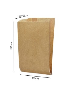 ✅Bolsa Kraft biodegradable 15x28+6cm - Bolsas de panadería - Envío 24h. 2