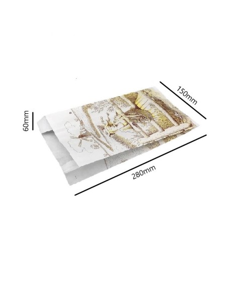 ▶️ Sacos de Papel para Padaria 15X28+6 cm - Envio 24h.