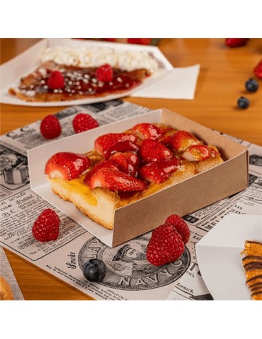 ▷ Bandejas de Papel para Pizza y Gofres (200 Uds.) - Envío 24h.