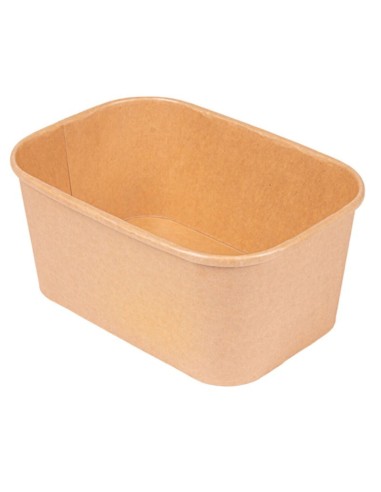 ▶️ Pack Envase Rectangular Papel Kraft 1.000 cc - Envío 24h.