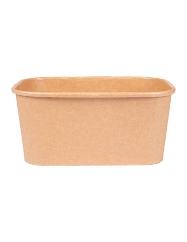 ▶️ Pack Envase Rectangular Papel Kraft 1.000 cc - Envío 24h.