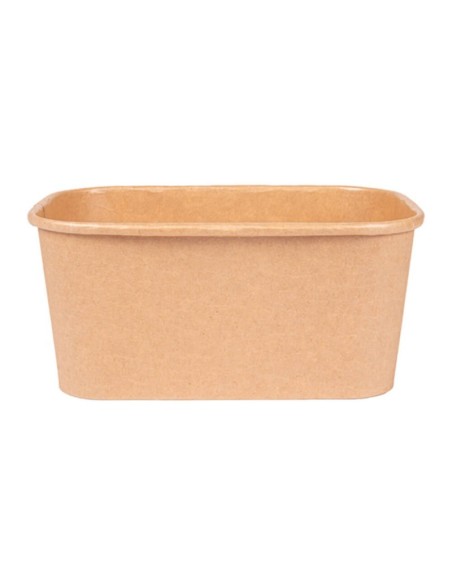 ▶️ Pack Envase Rectangular Papel Kraft 1.000 cc - Envío 24h.