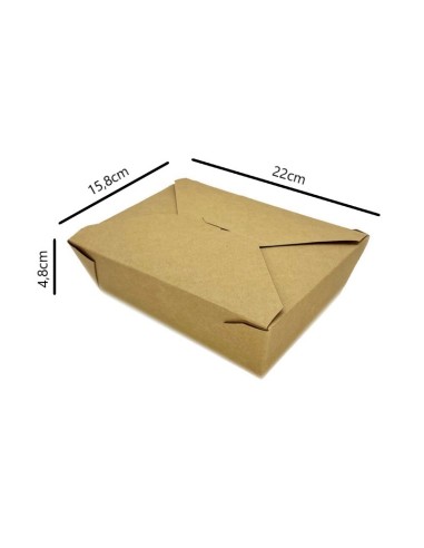 ✅ Caixa Americana de Papel Kraft 1.500 cc - Envio 24 h.