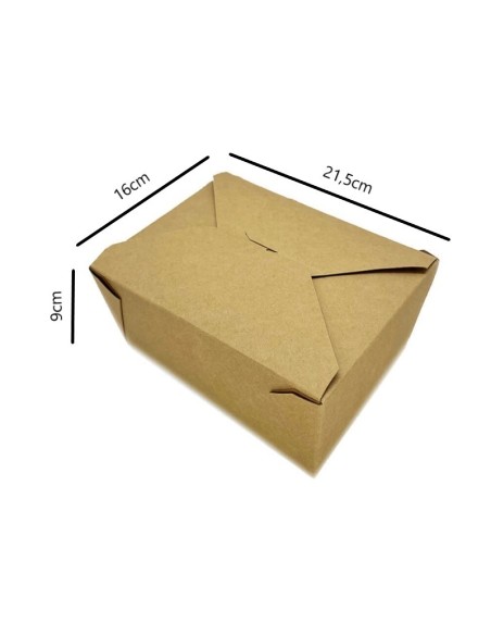✅ Caja Americana de Papel Kraft 3.000 cc - Envío 24 h.