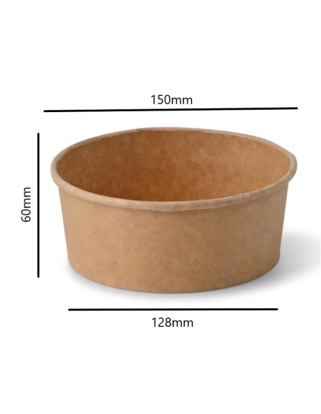 ✅ Saladeira de Papel Kraft 450 cc - Envio Gratuito 24h.